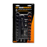 GEARWRENCH Drive Pass-Thru™ Ratchet And Socket Set 3/8" 25 Piece - GWX6PT25