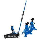 Kincrome Hydraulic Garage Jack With Ratchet Jack Stands Bundle 2000 KG - P12104