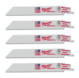 Milwaukee SAWZALL™ Thin Kerf Metal 150 MM 6" 24TPI Blade 5 Pack - 48475186