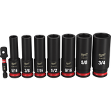 Order In - Milwaukee SHOCKWAVE™ SAE Deep 6 Point Impact Socket Set 3/8" Drive 8 Piece - 49667024