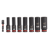 Order In - Milwaukee SHOCKWAVE™ SAE Deep 6 Point Impact Socket Set 3/8" Drive 8 Piece - 49667024