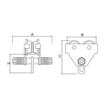 Order In - ITM Push Girder Trolley 1 Tonne 64 - 203 MM - TM9100-01000