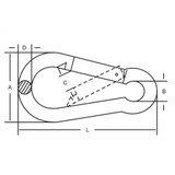 ITM Snap Hook Electric Galvanised 6 MM - TM9254-01060