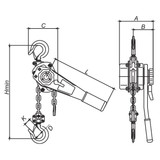 ITM Lever Hoist Heavy Duty Lift With Load Limiter 750 KG 1.5 Metre - TM9042-00701