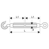 Order In - ITM Turnbuckle Galvanised  Hook & Eye 12 MM - TM9230-02120