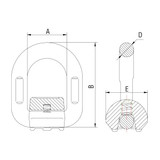 Order In - Itm G80 Lifting Point Weld On Pivoting D Link 3 T - TM9812-01030