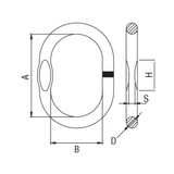 ITM G80 Components Recessed Enlarged Master Link Oblong Chain Size 7-8 MM - TM9804-00407