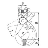 Order In - ITM G80 Components Clevis Self Locking Hook Chain Size 10 MM - TM9804-02810