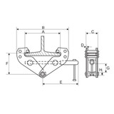 ITM Beam Clamp 1 Tonne Beam Width 230mm - TM9121-01023