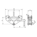 ITM Beam Clamp 2 Tonne Beam Width 230mm - TM9121-02023