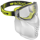 BOLLÉ SAFETY UNIVERSAL GOGGLE Indirect Top/Bottom Vent with Foam & Mouthguard Clear Platinum PC Lens Anti Scratch/Anti Fog - UNIVGN12W