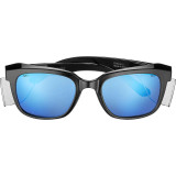 Order In - BOLLÉ SAFETY STKS 410 Black Gloss Frame Cobalt Mirror Polarised PC Lens Anti Scratch - STK41N51A