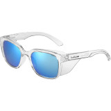 Order In - BOLLÉ SAFETY STKS 410 Crystal Frame Cobalt Mirror Polarised PC Lens Anti Scratch - STK41N55A