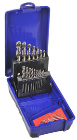 Bordo Delta Point Drill Bit Set HSS 1-13 MM W/ 1-3 x 0.5 MM Extra Drills 24 Piece - 2015-M5-B2
