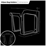 Stealthmounts Wet Wipes Holder 2 Pack - OM-WH-BLK-2