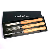 Order In - Carbatec Cryogenic M2 HSS Medium Woodturning Chisel Set 3 Piece - CT-WTC-3S-CRYO