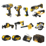 DEWALT18V XR 9 PIECE KIT - 4.0AH​ - DCZ901M2-XE