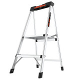 Order In - ULTRA 2-Step Model - 150kg Industrial Rated Aluminum Step Stool with Tool Tray - 11872-002