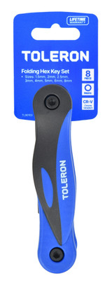 Toleron Folding Hex Key Set Metric 8pc  - TL90103
