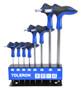 Toleron Ball End hex Key Set T Handle Metric 8pc - TL90121