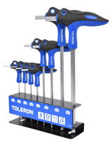 Toleron Ball End hex Key Set T Handle Metric 8pc - TL90121