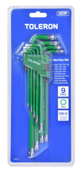 Toleron Hex Key Set Torx Extra Long 9pc - TL90125