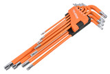 Toleron Hex Key Set Torx-Tamper With Hole Extra Long 9pc - TL90127