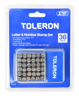 Toleron Letter & Number Stamp Set 36pc  - TL90303