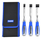 Toleron Wood Chisel Full Tang Through Blade 3 Piece Set - 13mm, 19mm & 25mm - TL90505