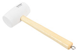 Toleron 32Oz/900g White Rubber Mallet Wooden Handle - TL90835