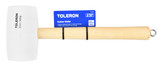 Toleron 32Oz/900g White Rubber Mallet Wooden Handle - TL90835