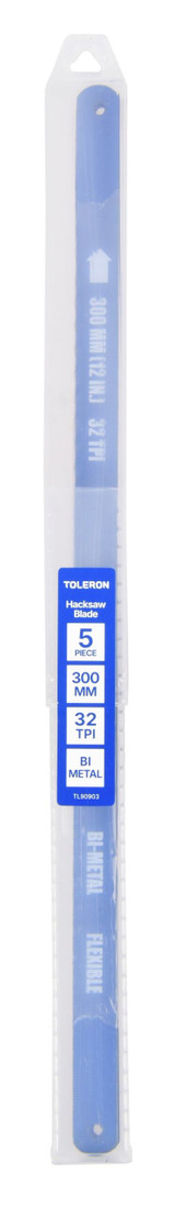 Toleron Hacksaw Blade BiMetal 300mm 32 Teeth Per Inch 5pc - TL90903