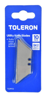 Toleron Utility Knife Blade Set SK2 Steel 10 Piece - TL91113