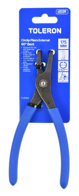 Toleron  175mm 90 Deg Bent External Circlip Pliers - TL91405