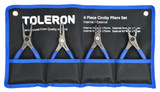 Toleron  175mm Internal/External Circlip Plier Set 4 Piece - TL91409