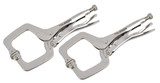 Toleron 280mm Locking Plier C Clamp 2pc Set - TL91517