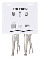 Toleron 280mm Locking Plier C Clamp 2pc Set - TL91517