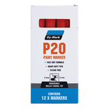 Order In - Dymark P20 Paint Marker Red (12 Pack) - 12072002