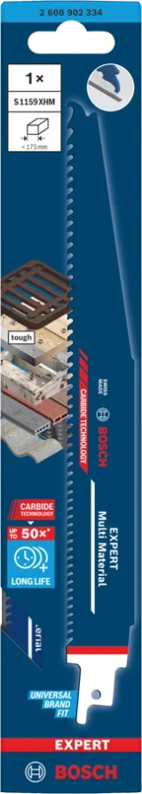 Order In - Bosch Expert Reciprocating Saw Blade Multi Material 225 MM - 2608902334