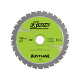 Order In - Austsaw Rotary Hacksaw Blade 160 MM 6 1/4" Bore 20 MM 30 Teeth - RHS1602030