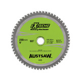 Order In - Austsaw Rotary Hacksaw Blade 230 MM 9" Bore 25 MM 60 Teeth - RHS2302560