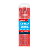 Order In - Cigweld Thoriated TIG Tungsten 2% 2.4 MM x175 MM 10 Pack - TUN24THR