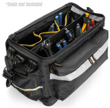 Order In - Rugged Xtremes Professional Tool Bag Large PVC 5028 Moulded Hard Base + Double Pocket Divider Black 46L - RX05K5028BK