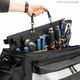 Order In - Rugged Xtremes Professional Tool Bag Large PVC 5028 Moulded Hard Base + Double Pocket Divider Black 46L - RX05K5028BK