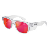 Order In - SafeStyle Fusions FCRP100 Safety Glasses - Clear Frame - Mirror Red Polarised Lens