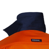 Order In - Workhorse MSH003 Work Shirt - Men - Two-Tone - High Visibility - Classic - Long Sleeve - Cotton - Orange/Navy