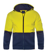 Order In- Workhorse MFL002 Men's Two-Tone High Visibility Anti Pill Fleece - Polyester/Cotton - Yellow/Navy