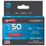 Order In - Arrow AR504SS1 T50 Stainless Steel Staples - 6mm (1/4) - Pack of 1000