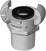 Order In - Minsup Claw Coupling - Type A - Sg Iron - BSP Male - 1/2" - 08/001/09/000