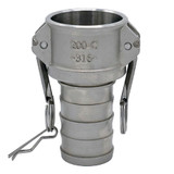 Order In -MCC Camlock Female Coupler/Hose - Type C - 316 Stainless Steel - 25mm - C100SS